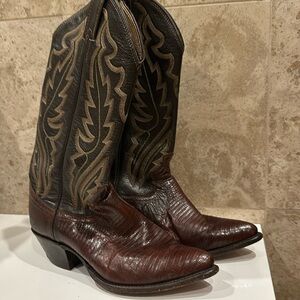 Justin lizard cowboy boots